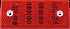 763403 Trailer - reflector, rectangular, with hole, red