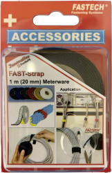 Taśma rzepowa do wiązania element z pętelkami i haczykami (D x S) 1000 mm x 20 mm czarny FASTECH® 910-330C 1 m