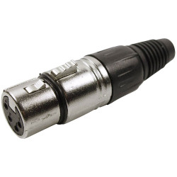 Cliff FC6150 XLR Connector Socket Straight 4 Pins Silver 1 pc