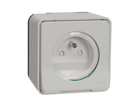 MUREVA STYL Gniazdo pojedyncze z uziemieniem IP55 białe MUR39030 SCHNEIDER ELECTRIC