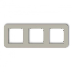 MINI Ramka uniwersalna potrójna zaokrąglona z tworzywa taupe 60MRTZ-3