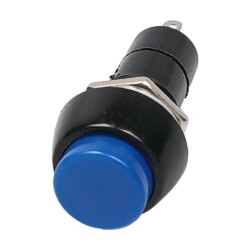 Przycisk PBS-11A - 250V 3A - bistabilny - okrągły - niebieski