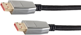 Connection cable, 2.5 m, black, DisplayPort 1.4 plug, straight to DisplayPort 1.4 plug, straight, BS20-20255