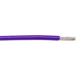 Przewód montażowy 0,2 mm² Fioletowy Alpha Wire PTFE 24 AWG 1 kV dł. 30m 19/0,13 mm +200°C Właściwości CA 65,