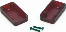 ABS enclosure, (L x W x H) 35 x 20 x 15 mm, red/transparent, IP54, 1551USB1TRD