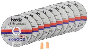 Zestaw tarcz tnących kwb 712021 115 mm 10 szt.