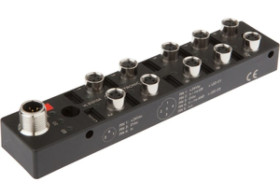 Moduł logiczny 27x150x31mm AND/OR 10fold 10-30VDC -30-85 stC złącze M8 żeńskie 3-PIN złącze M12 męskie 4-PIN IP67 VL31010A