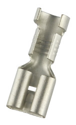 Konektor płaski Żeński 6.35 x 0.8mm 2,5 → 6 mm², 12 → 10 mm², długość 19.2mm Izolacja: Nieizolowane Cyna