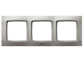 KARO Ramka 3 potrójna do wyłączników IP44 srebrny perłowy RH-3S/43 OSPEL