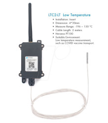 LTC2-LT-EU868 LoRaWAN Temperature Transmitter, low temperature probe
