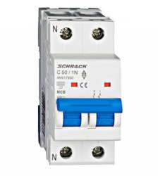 Wyłącznik instalacyjny 6kA, C 50A, 1+N Seria AMPARO