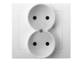 KIER Gniazdo podwójne biały GP-2W/00 OSPEL