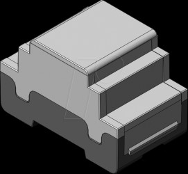 449-330-40 apraRail DB 3 modules, non-ventilated, closed
