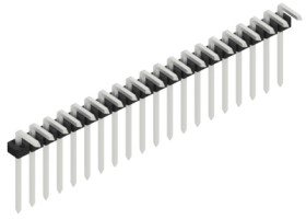 Pin header, 20 pole, pitch 2 mm, angled, black, SLY308220Z