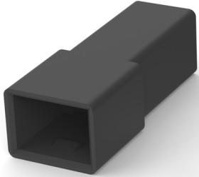 Insulating housing for 6.35 mm, 1 pole, PA, UL 94V-2, black, 180916-5