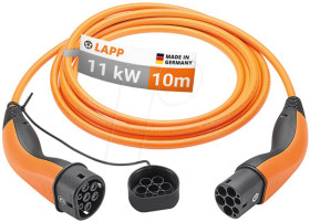 5555934049 Type 2 cable, for electric vehicles, 11 kW, 20 A, 3-phase, 10 m