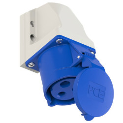 Gniazdo siłowe stałe 32A 230V 2P+Z mała obudowa IP44 123-6k PCE