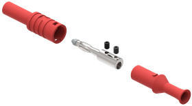 Adapter z wtykiem bananowym Męski Śruba Czerwony 36A Electro PJP
