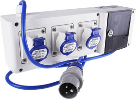 RCD 16A Gniazdo 230 V 2P + E Żeński Scame Czerwony Montaż ścienny IP44