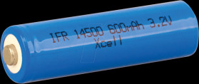 IFR14500 Lithium battery for solar lights, 14500, 600 mAh