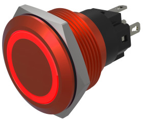 Nasadka przełącznika Chwilowy 1-stykowe, 1-stykowe średnica wycięcia 22mm Montaż wpuszczany EAO