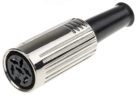 Gniazdo Din 6 -pinowe Żeński Montaż na kablu 60 V AC
