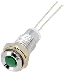 Signal light, green, 12 mcd, Mounting Ø 6 mm, pitch 2.54 mm, LED number: 1, M.3030G