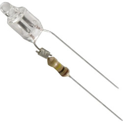 Glow lamp, wire, 0.25 W, 230 V (DC), clear, orange, 000823O6