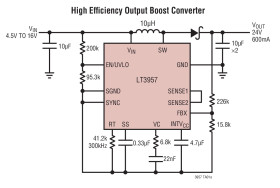 Boost, Flyback, SEPIC and Inverting Converter with 5A, 40V Switch