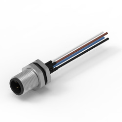 Złącze wielostykowe przemysłowe 4-pinowe M12, panelowe Wtyczka Wurth Elektronik