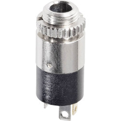 Hicon HI-J35SEF 3.5mm Audio Jack Socket Silver 3-Pin Vertical Stereo