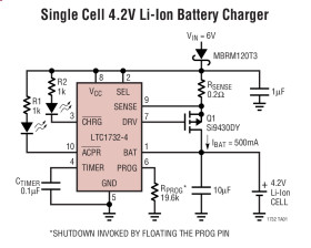 Lithium-Ion Linear Battery Charger Controller
