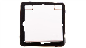 Sonata Gniazdo Bryzgoszczelne Z/U Ip44 Z Przesłonami Klapka Ecru Gph-1Rzp/M/27/W