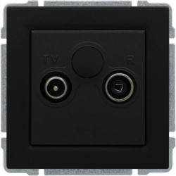 KOS 66 Gniazdo antenowe RTV przelotowe bez ramki TV: 8 dB R: 8 dB 660974