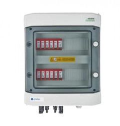 Rozdzielnica przył. hermetyczna EMITER IP66 z ogranicznikiem przepięć DC Dehn 1000V typu 1+2, 10x łańcuch PV, 10x MPPT EM-1037_D