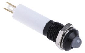 Lampka kontrolna do montażu panelowego 24V dc Zielony, Czerwony, Żółty 8mm LED Czarny Końcówka lutownicza RS PRO