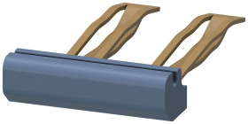 Złącze do montażu na szynie DIN Grzebień łączący Siemens 2-biegunowy, zasilanie 10 A 10A Szyna DIN