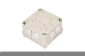 Puszka natynkowa LIGHT 108x108x64 7xM25 IP66/67 szara EV-111