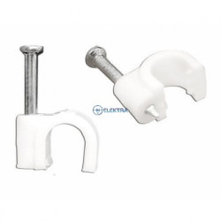 uchwyt kablowy CLIP/ FLOP 9mm z gwoździem okrągły (100sztuk)