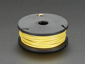 Adafruit Stranded-Core Wire Spool - 25ft - 22AWG - Yellow