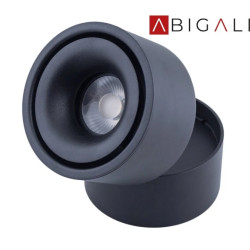 Abigali Oprawa natynkowa czarna regulowana Posh Cree COB 12W 3000K CRI90 20, ABIGALI-MZTD-B-12-20WW