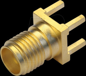 100024719 SMA socket print, gold-plated