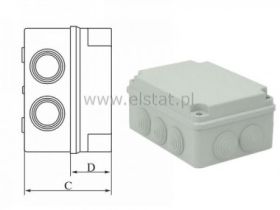 Puszka n/t hermet. 158x118x76 z/dł IP65