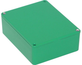 Aluminum die cast enclosure, (L x W x H) 119 x 94 x 42 mm, green, IP54, 1590BBSGR