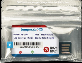 TXS-000 Single-use data logger, TEMPMATE.®-XS, IP67
