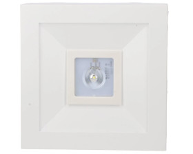 Oprawa awaryjna LOVATO N ECO LED 1W 125lm (opt. otwarta) 3h jednozadaniowa biała LVNO/1W/E/3/SE/AT/WH