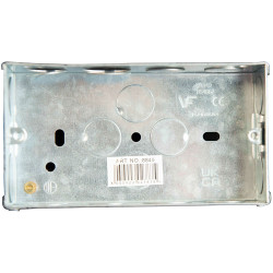 Dencon 8849NB Metal Back Box 2-Gang 35mm