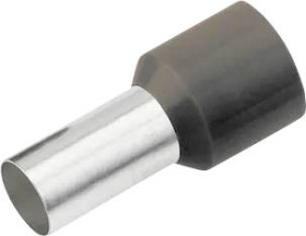 Cimco 187120 Końcówka rurkowa Isol.Aderendh. 1,5mm²x12mm,schwarz, z częściową izolacją , 1.5 mm² x 12 mm, 100 szt.