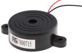 Brzęczyk piezoelektryczny 1 → 30 V (międzyszczytowe) średnica 41.8mm, sygnał ciągły 90dB RS PRO