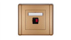 Flexi Gniazdo Głośnikowe Pojedyncze Złoty Metalik 8Fgg-1